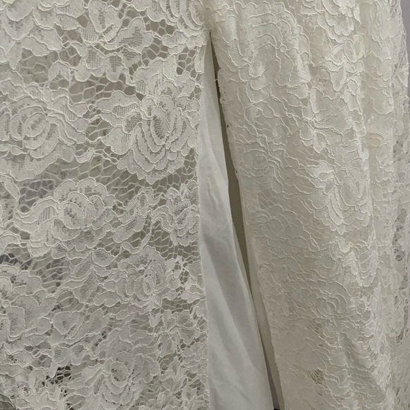 Lulu’s Luxe Maxi Dress White Lace Backless Spaghetti Strap S - Picture 8 of 13
